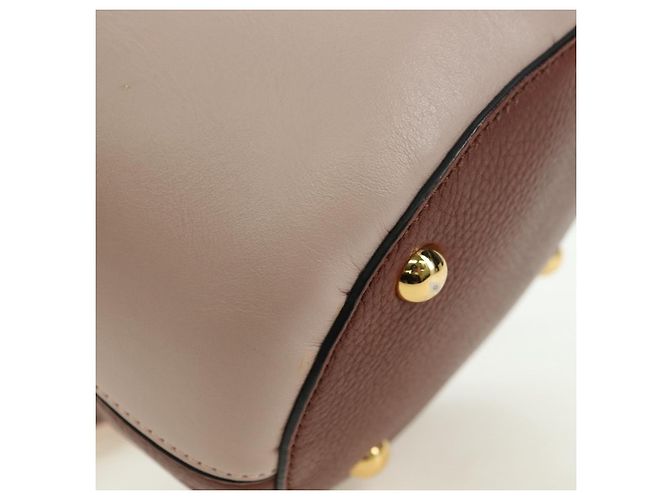 Autre Marque Borsa a mano MARNI Panniers in pelle 2way Beige Gold Auth 178605V - vista 16