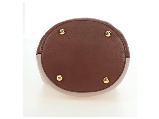 Autre Marque Borsa a mano MARNI Panniers in pelle 2way Beige Gold Auth 178605V - vista 5