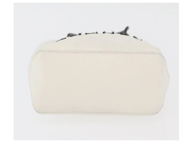 Borsa a Mano CHANEL Essential in Pelle Bianca CC Auth 178954V Bianco - vista 5