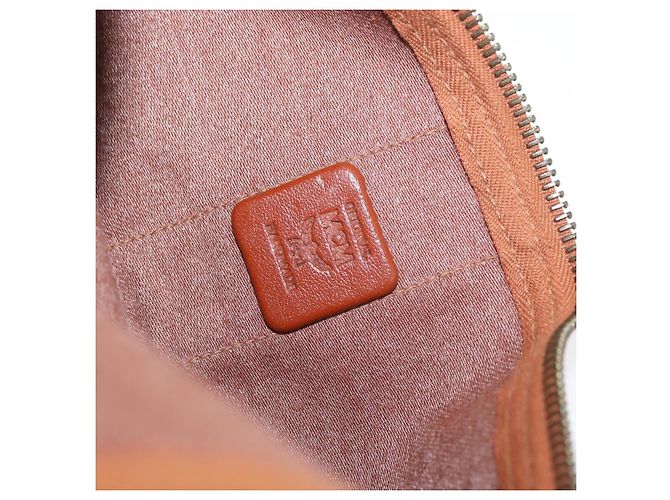 MCM Vicetos Logogram Body Bag PVC Marrone Oro Auth 177029 D'oro - vista 17