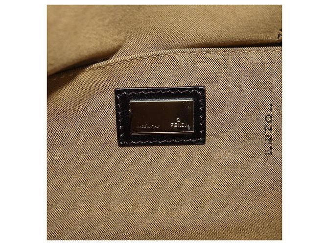 Mini Borsa Boston FENDI in tela Zucca Marrone Nero Autentica am11498SAV - vista 21
