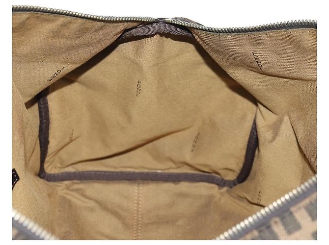 Mini Borsa Boston FENDI in tela Zucca Marrone Nero Autentica am11498SAV - vista 22