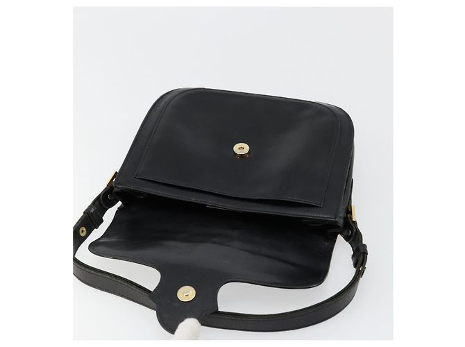 SAINT LAURENT Schultertasche aus Leder Schwarz Gold Auth 177846 - Ansicht 10