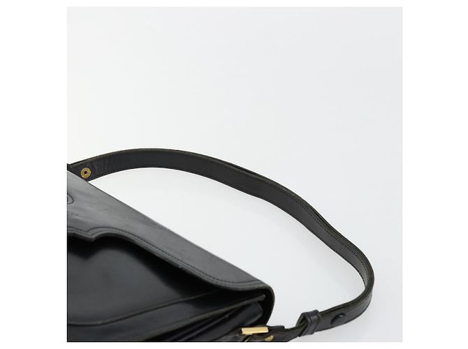 SAINT LAURENT Schultertasche aus Leder Schwarz Gold Auth 177846 - Ansicht 14