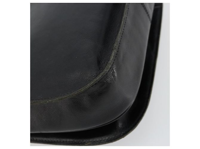 SAINT LAURENT Schultertasche aus Leder Schwarz Gold Auth 177846 - Ansicht 17
