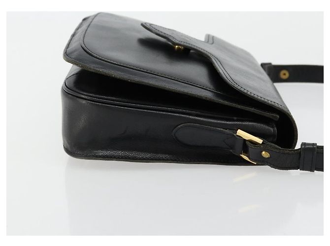 SAINT LAURENT Schultertasche aus Leder Schwarz Gold Auth 177846 - Ansicht 3
