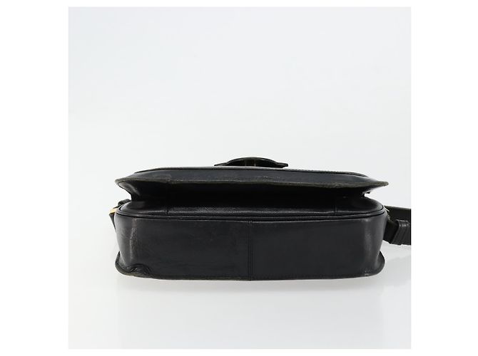 SAINT LAURENT Schultertasche aus Leder Schwarz Gold Auth 177846 - Ansicht 5