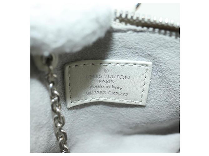 LOUIS VUITTON Taurillon Clemence Climbing Pouch Gray MP3383 LV Auth 177975M Marrone - vista 11
