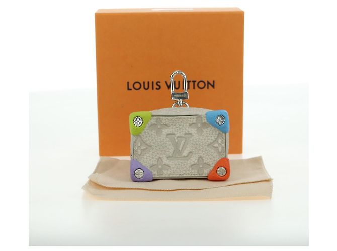 LOUIS VUITTON Taurillon Clemence Climbing Pouch Gray MP3383 LV Auth 177975M Marrone - vista 12