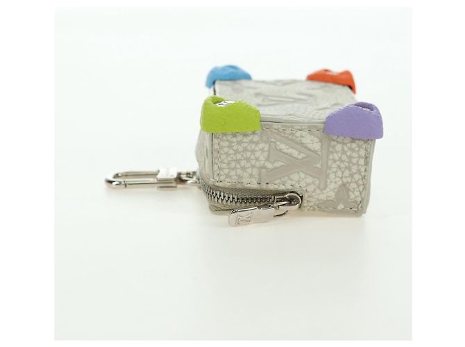 LOUIS VUITTON Taurillon Clemence Climbing Pouch Gray MP3383 LV Auth 177975M Marrone - vista 3