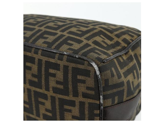 Bolsa de Mão FENDI Zucca Canvas Marrom Preto Auth bs35005 - vista 15