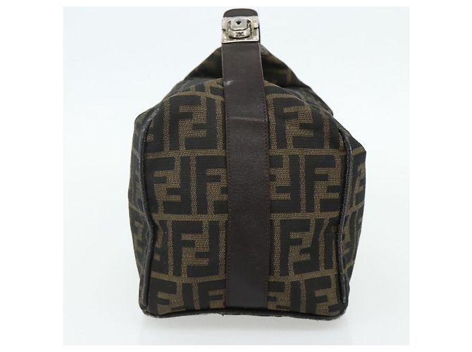 Bolsa de Mão FENDI Zucca Canvas Marrom Preto Auth bs35005 - vista 3