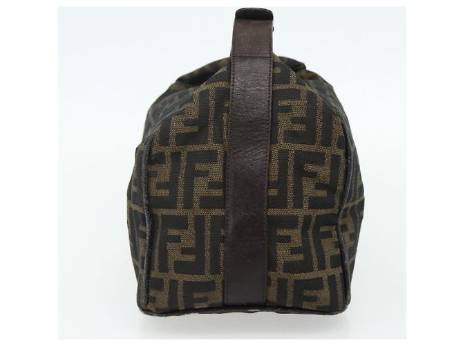 Bolsa de Mão FENDI Zucca Canvas Marrom Preto Auth bs35005 - vista 4