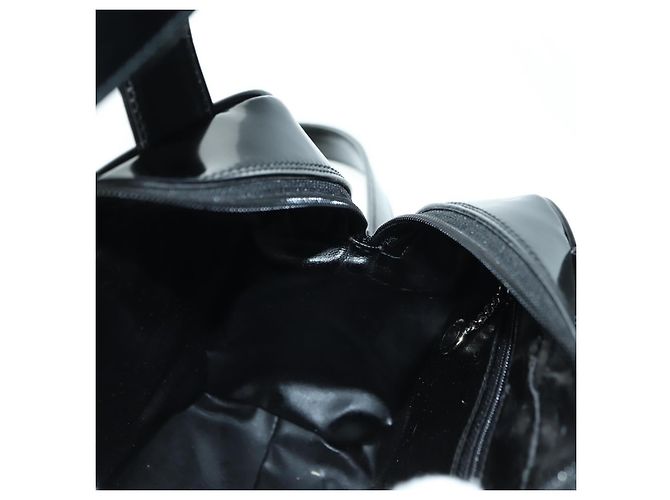 Borsa GUCCI in pelle vernice 2way Nero Argento Auth 176640 - vista 21