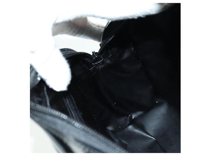 Borsa GUCCI in pelle vernice 2way Nero Argento Auth 176640 - vista 22
