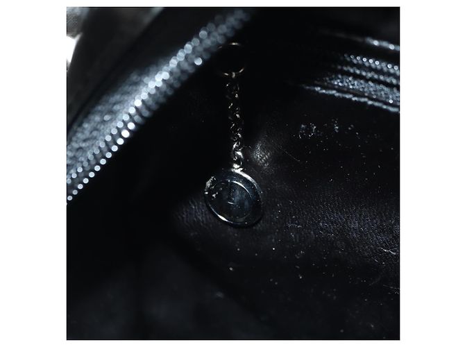 Borsa GUCCI in pelle vernice 2way Nero Argento Auth 176640 - vista 23