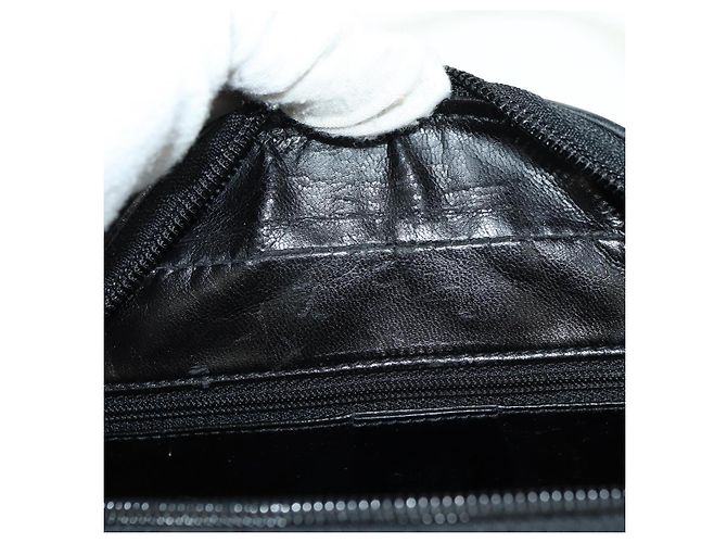 Borsa GUCCI in pelle vernice 2way Nero Argento Auth 176640 - vista 24