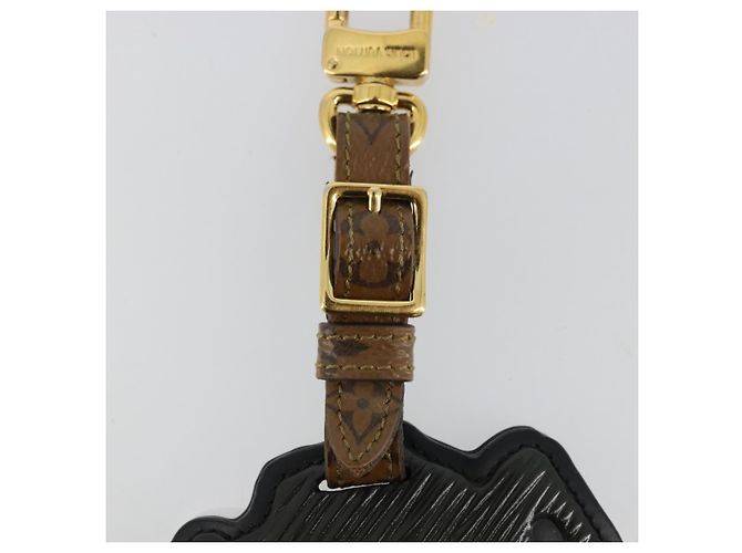 LOUIS VUITTON Catgram Porte Cles Porto Address Charm Black MP2281 Auth 178090A Nero - vista 3
