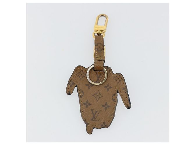 LOUIS VUITTON Catgram Porte Cles Porto Address Charm Black MP2281 Auth 178090A Nero - vista 5