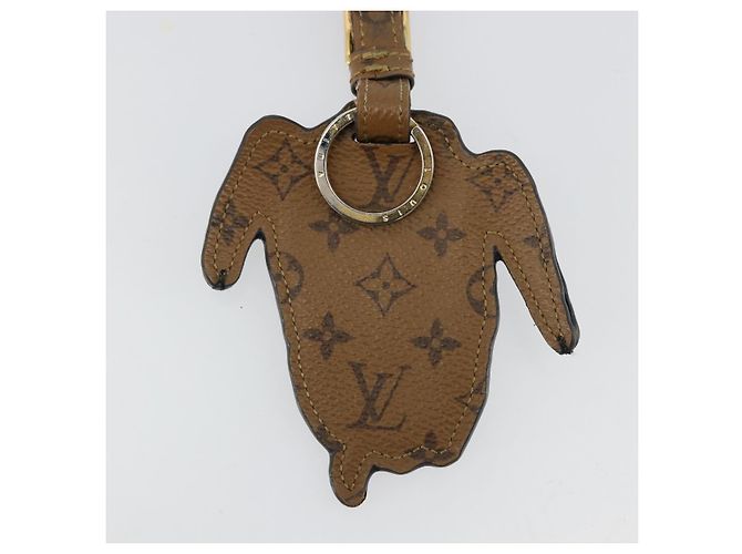 LOUIS VUITTON Catgram Porte Cles Porto Address Charm Black MP2281 Auth 178090A Nero - vista 8