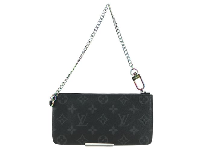 LOUIS VUITTON Monogram Eclipse Fragment iPhone Case M64449 LV Auth 177105M Monograma - vista 2