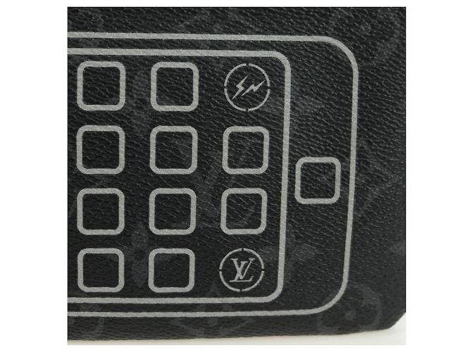 LOUIS VUITTON Monogram Eclipse Fragment iPhone Case M64449 LV Auth 177105M Monograma - vista 20