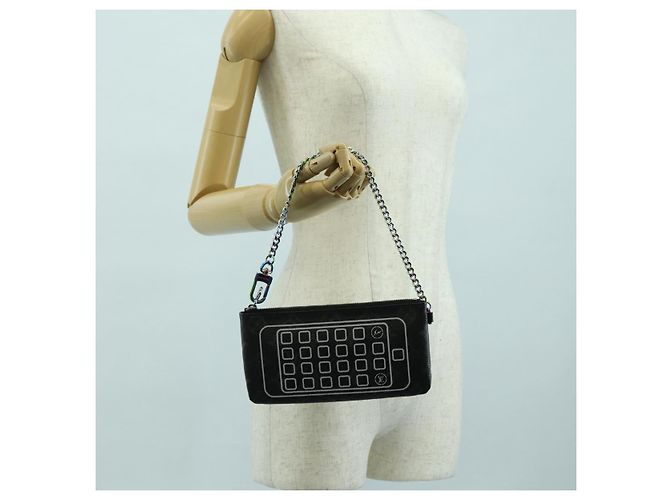 LOUIS VUITTON Monogram Eclipse Fragment iPhone Case M64449 LV Auth 177105M Monograma - vista 24