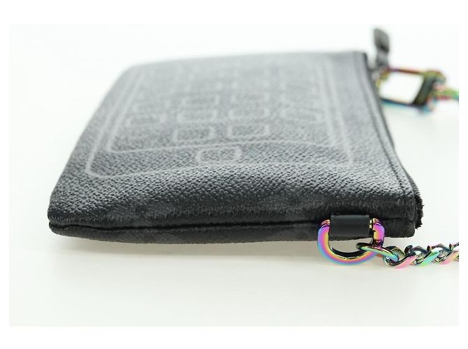 LOUIS VUITTON Monogram Eclipse Fragment iPhone Case M64449 LV Auth 177105M Monograma - vista 5