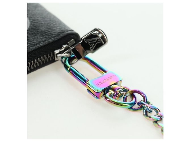LOUIS VUITTON Monogram Eclipse Fragment iPhone Case M64449 LV Auth 177105M Monograma - vista 9