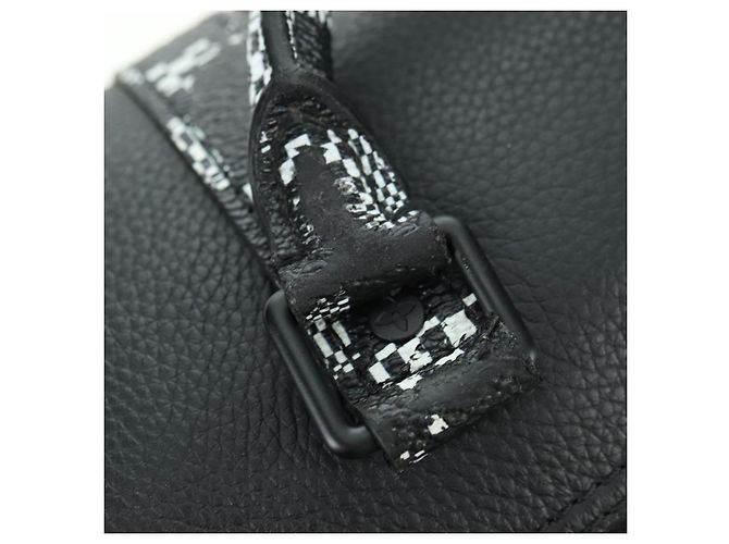 LOUIS VUITTON Borsa Keepall XS Damier Distorted City Nera M80202 LV Auth 177433SM Nero - vista 10