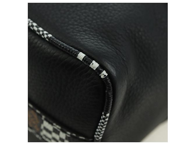 LOUIS VUITTON Borsa Keepall XS Damier Distorted City Nera M80202 LV Auth 177433SM Nero - vista 18