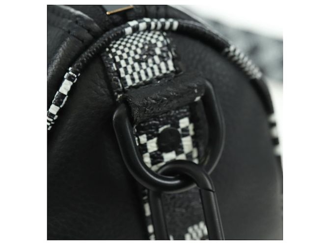 LOUIS VUITTON Borsa Keepall XS Damier Distorted City Nera M80202 LV Auth 177433SM Nero - vista 22