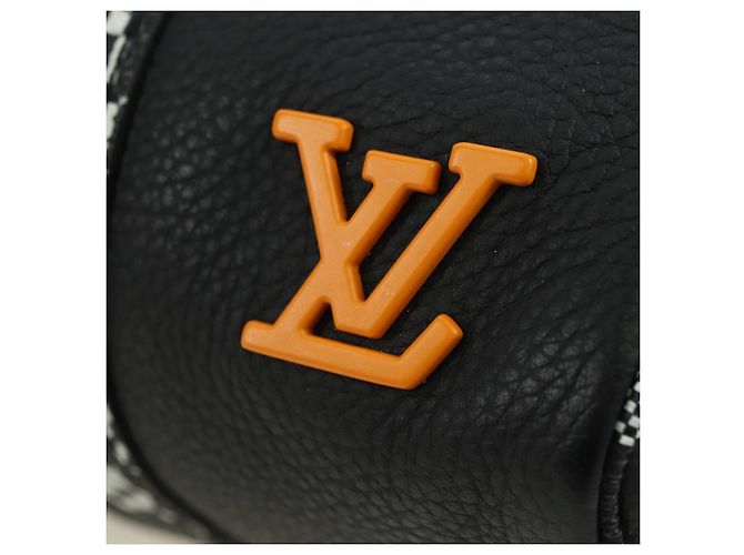 LOUIS VUITTON Borsa Keepall XS Damier Distorted City Nera M80202 LV Auth 177433SM Nero - vista 23
