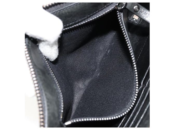 Clutch Jimmy Choo in pelle nera e argento Auth 177536 Nero - vista 11