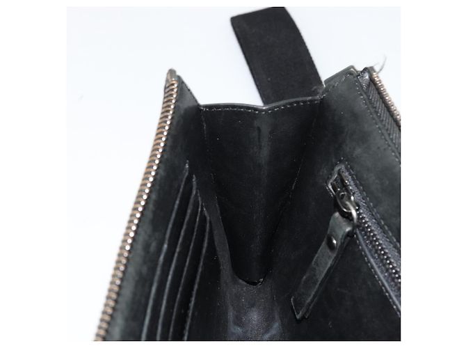 Clutch Jimmy Choo in pelle nera e argento Auth 177536 Nero - vista 19