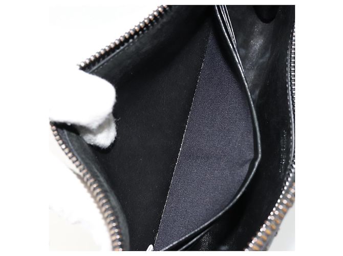 Clutch Jimmy Choo in pelle nera e argento Auth 177536 Nero - vista 21