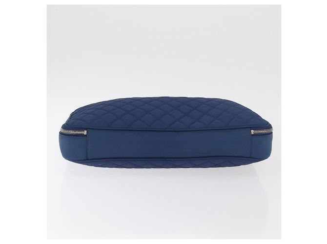 CHANEL Matelasse Christmas 2012 PC Case Nylon Blau Silber CC Authentisch 178958A - Ansicht 6