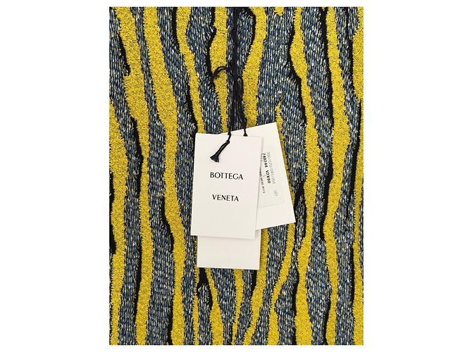 Bottega Veneta Texturiertes Strickkleid Multicolor Schwarz Blau Gelb - Ansicht 5