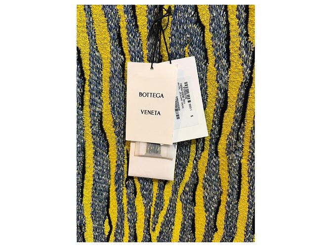 Bottega Veneta Texturiertes Strickkleid Multicolor Schwarz Blau Gelb - Ansicht 6