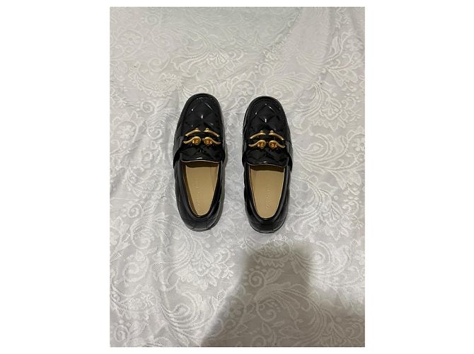 Bottega Veneta Mocassini Madame in vernice trapuntata nera Nero - vista 10