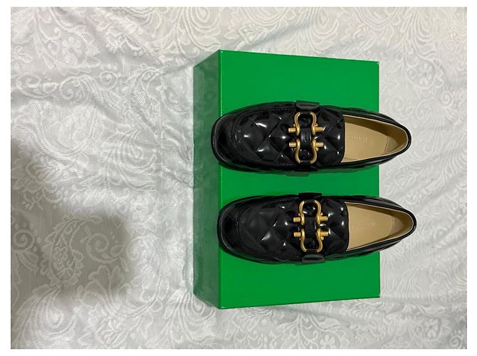 Bottega Veneta Mocassini Madame in vernice trapuntata nera Nero - vista 3