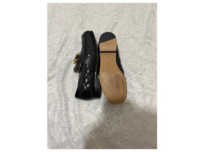 Bottega Veneta Mocassini Madame in vernice trapuntata nera Nero - vista 4