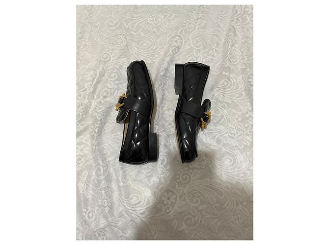 Bottega Veneta Mocassini Madame in vernice trapuntata nera Nero - vista 9