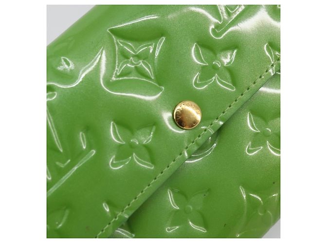 LOUIS VUITTON Vernis Portefeiulle Sarah Wallet Vert Tonic M93635 LV Auth 171237A - vista 17