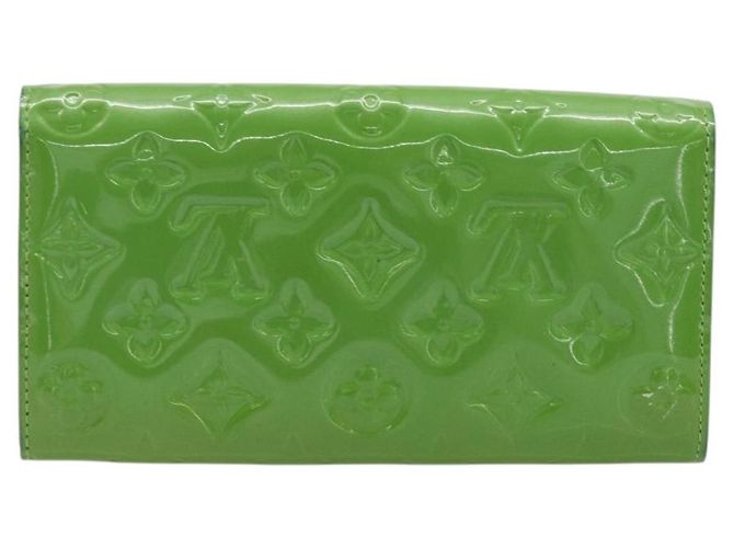 LOUIS VUITTON Vernis Portefeiulle Sarah Wallet Vert Tonic M93635 LV Auth 171237A - vista 2