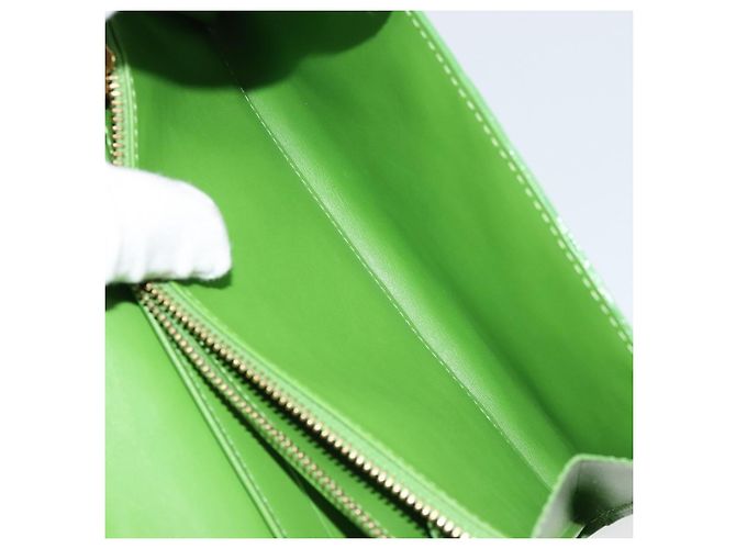 LOUIS VUITTON Vernis Portefeiulle Sarah Wallet Vert Tonic M93635 LV Auth 171237A - vista 22