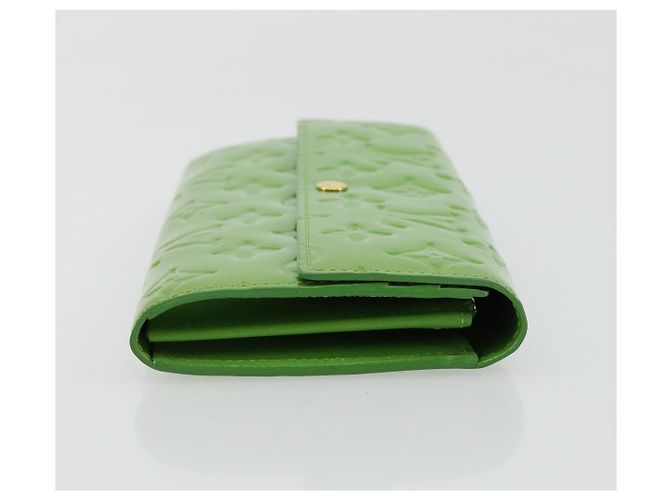 LOUIS VUITTON Vernis Portefeiulle Sarah Wallet Vert Tonic M93635 LV Auth 171237A - vista 3