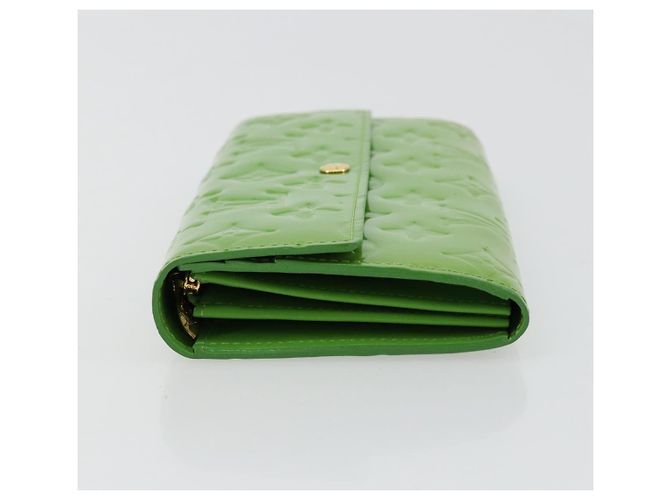 LOUIS VUITTON Vernis Portefeiulle Sarah Wallet Vert Tonic M93635 LV Auth 171237A - vista 4