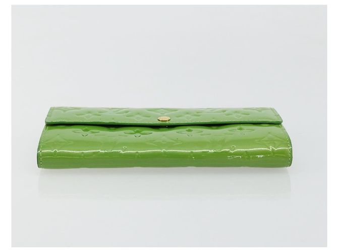 LOUIS VUITTON Vernis Portefeiulle Sarah Wallet Vert Tonic M93635 LV Auth 171237A - vista 6