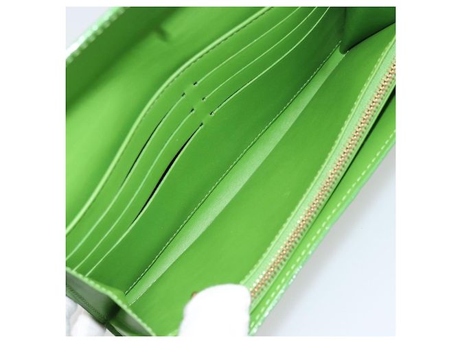 LOUIS VUITTON Vernis Portefeiulle Sarah Wallet Vert Tonic M93635 LV Auth 171237A - vista 9
